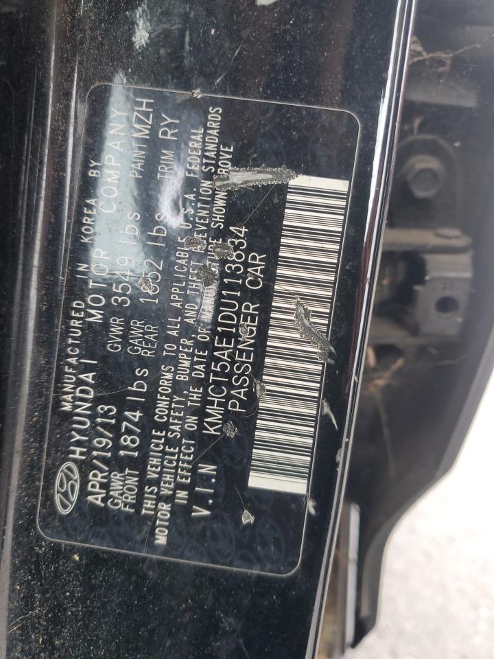 2013 Hyundai Accent Gls VIN: KMHCT5AE1DU113834 Lot: 90638955