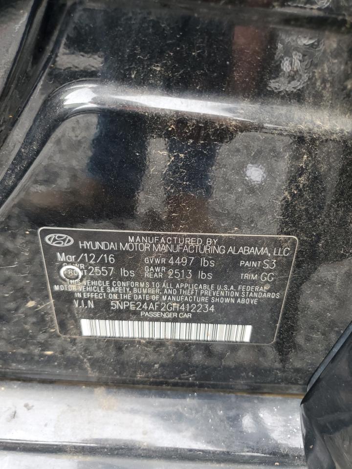 2016 Hyundai Sonata Se VIN: 5NPE24AF2GH412234 Lot: 85758005