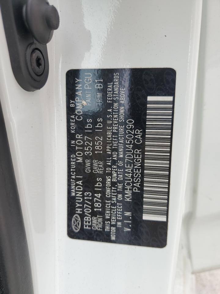 2013 Hyundai Accent Gls VIN: KMHCU4AE7DU450290 Lot: 89830945