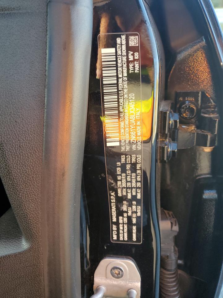 2020 Maserati Levante S VIN: ZN661YUA8LX345120 Lot: 86880695