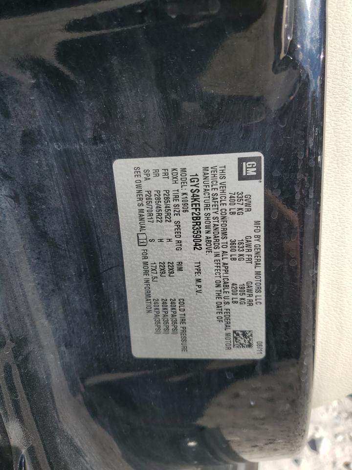 2011 Cadillac Escalade Esv Platinum VIN: 1GYS4KEF2BR359042 Lot: 87384855