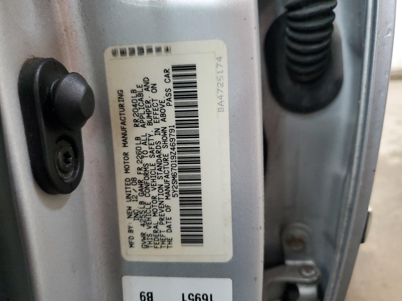 2009 Pontiac Vibe VIN: 5Y2SM67019Z469791 Lot: 90119235