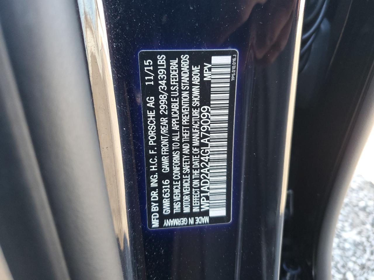 2016 Porsche Cayenne Gts VIN: WP1AD2A24GLA79099 Lot: 82627875