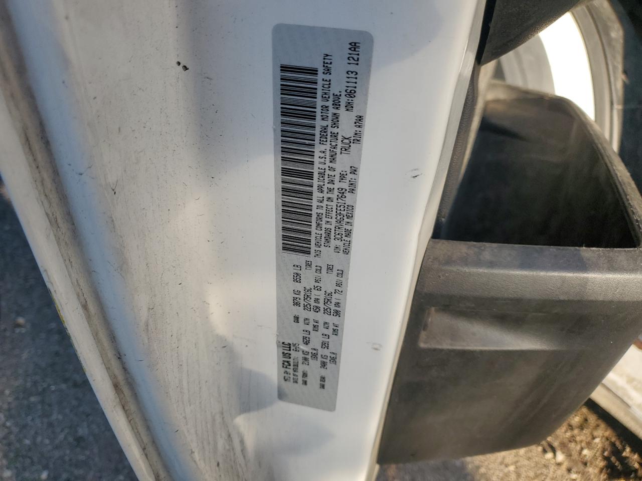 2015 Ram Promaster 1500 1500 Standard VIN: 3C6TRVAG3FE517649 Lot: 81907815