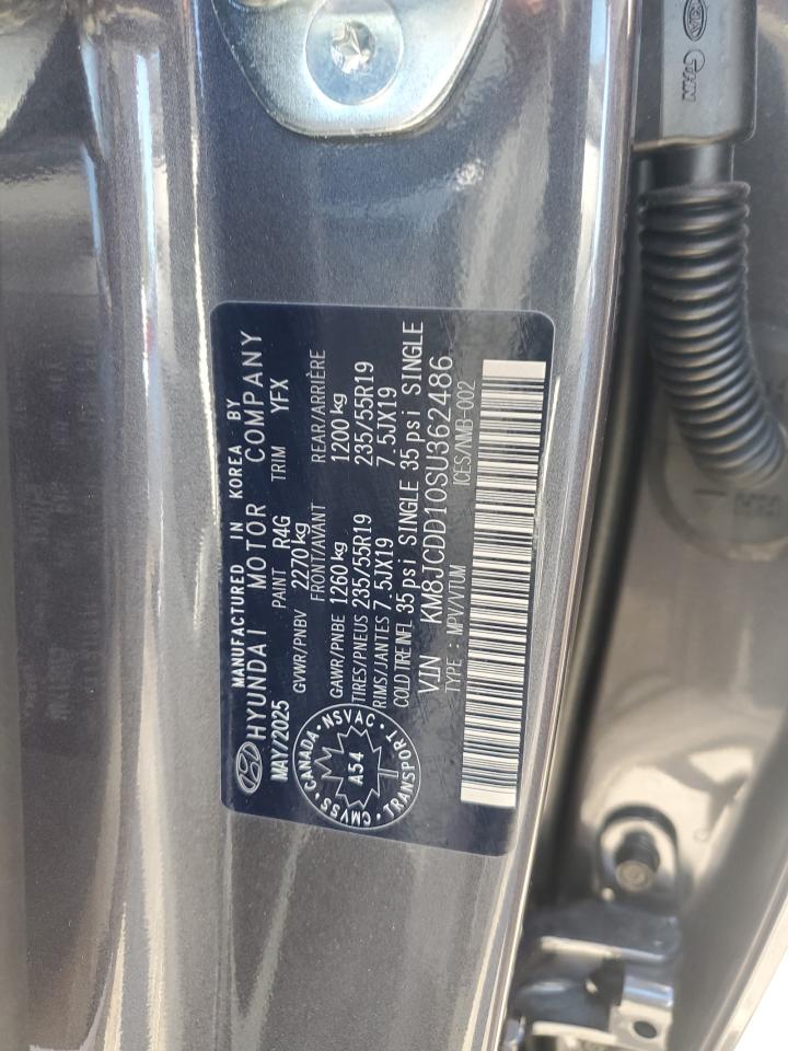 2025 Hyundai Tucson Sel Convenience VIN: KM8JCDD10SU362486 Lot: 84428785