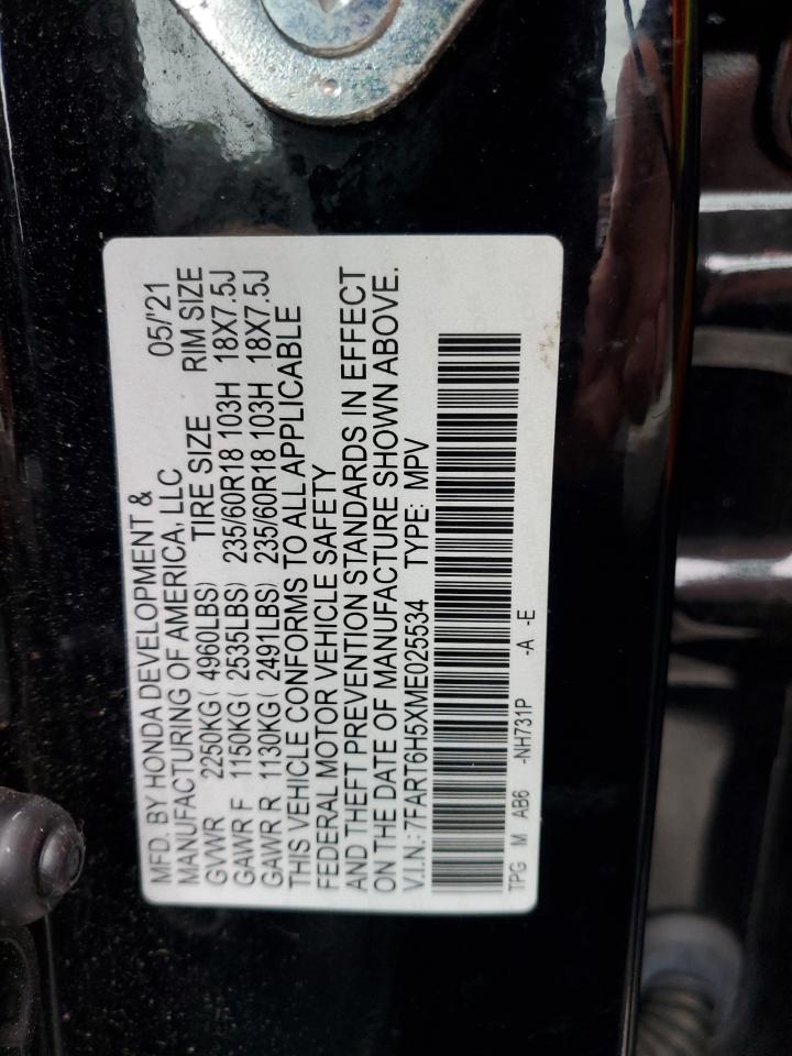 2021 Honda Cr-V Ex VIN: 7FART6H5XME025534 Lot: 90550005