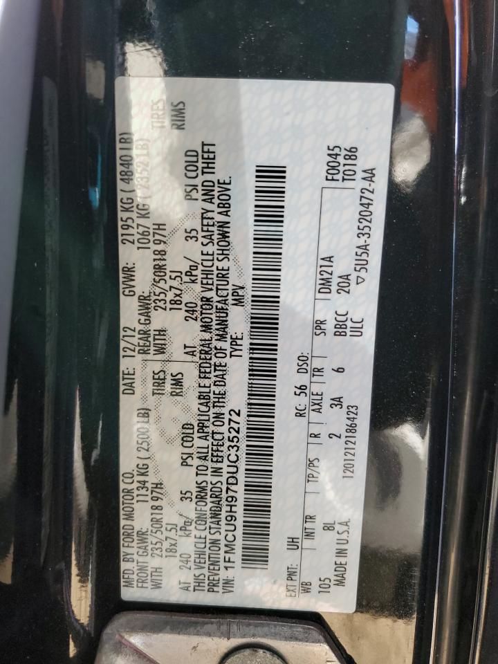 2013 Ford Escape Sel VIN: 1FMCU9H97DUC35272 Lot: 90926445