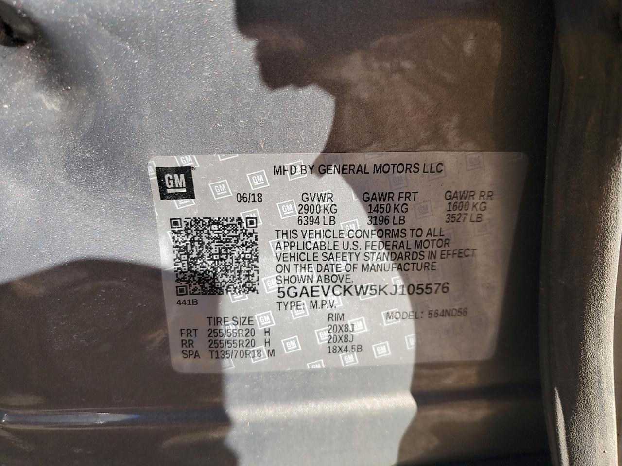 2019 Buick Enclave Avenir VIN: 5GAEVCKW5KJ105576 Lot: 82701455