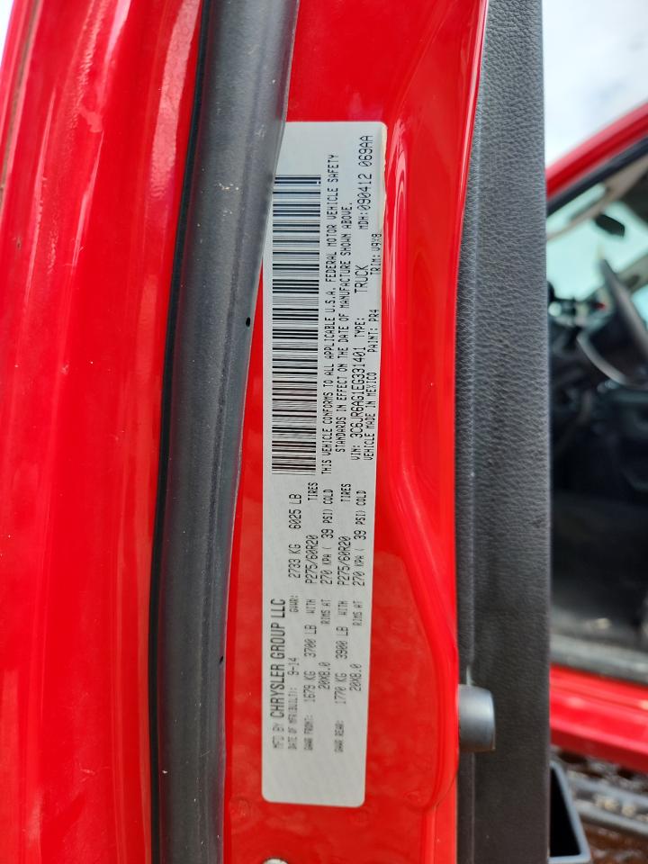 2014 Ram 1500 St VIN: 3C6JR6AG1EG331401 Lot: 85195145