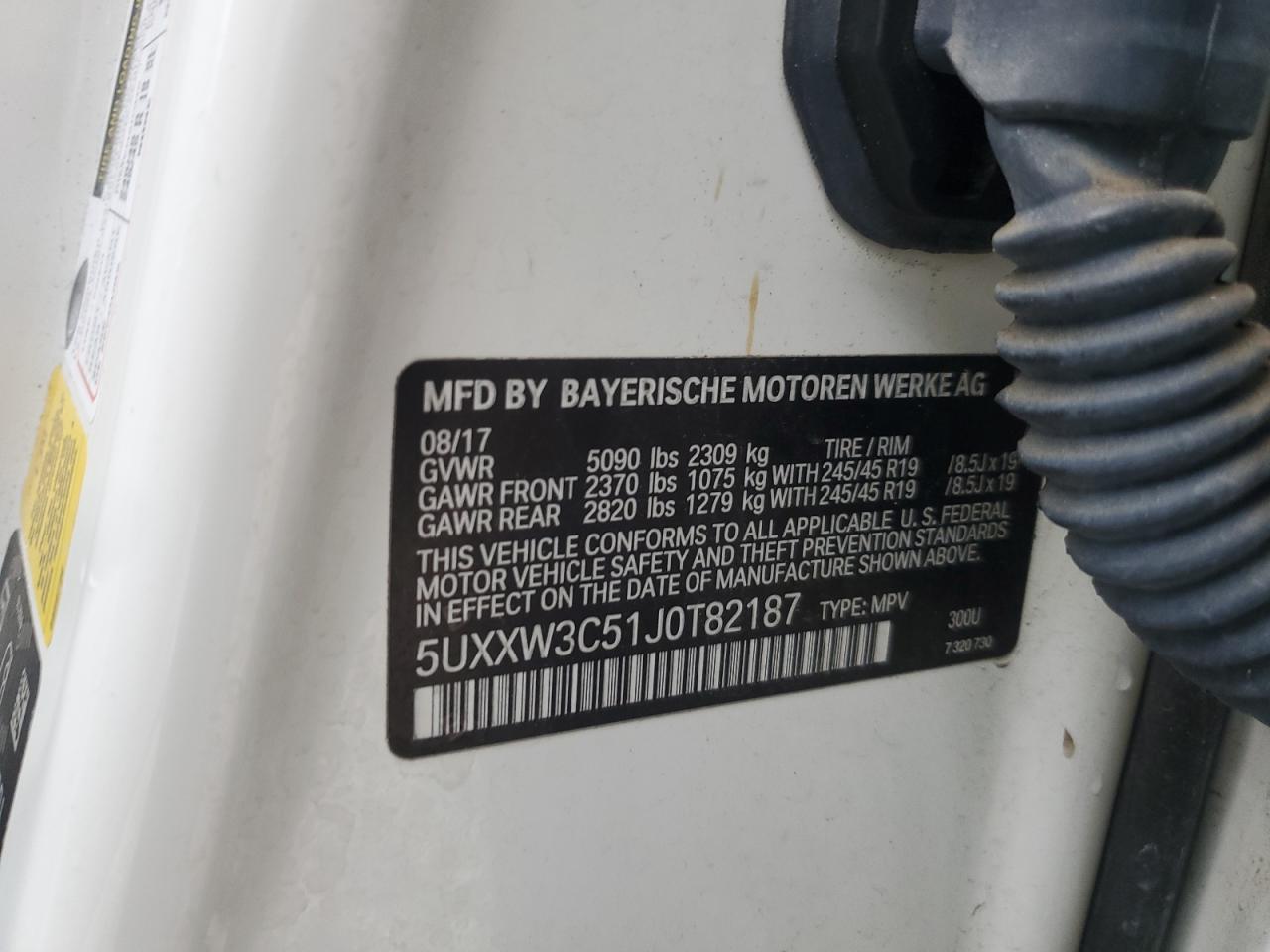 2018 BMW X4 xDrive28I VIN: 5UXXW3C51J0T82187 Lot: 85562165