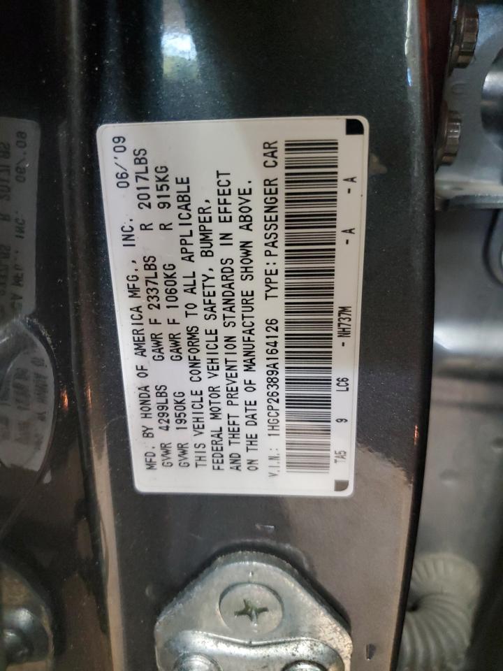 2009 Honda Accord Lx VIN: 1HGCP26389A164126 Lot: 85503025