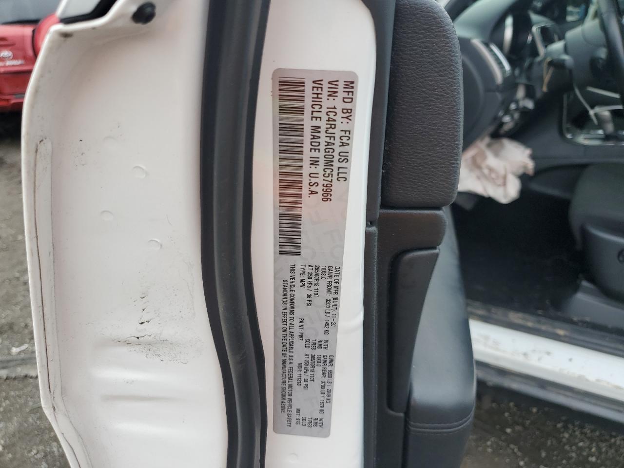 2021 Jeep Grand Cherokee Laredo VIN: 1C4RJFAG0MC579966 Lot: 82329315