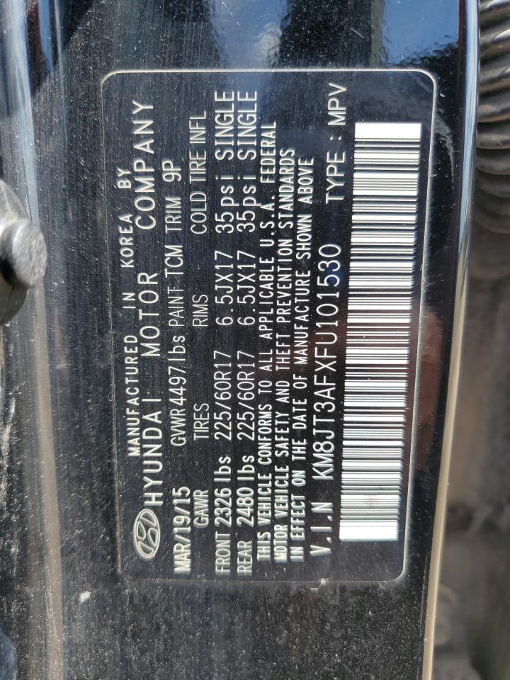 2015 Hyundai Tucson Gls VIN: KM8JT3AFXFU101530 Lot: 85768335