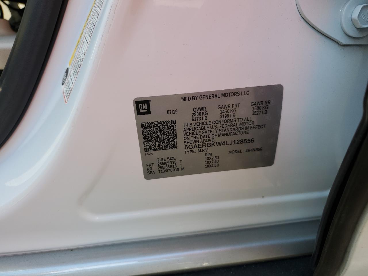 2020 Buick Enclave Essence VIN: 5GAERBKW4LJ128556 Lot: 82002385