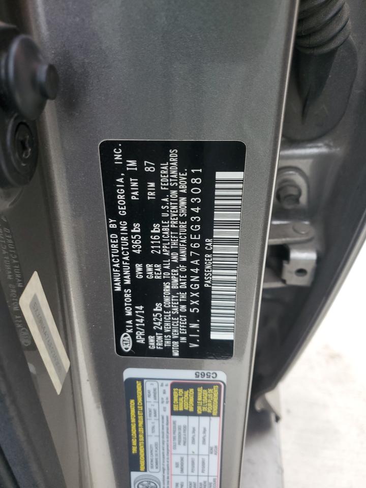 2014 Kia Optima Ex VIN: 5XXGN4A76EG343081 Lot: 85751345