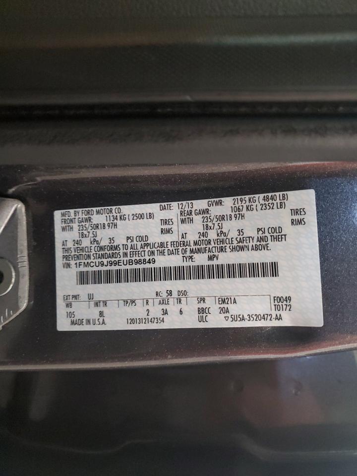 2014 Ford Escape Titanium VIN: 1FMCU9J99EUB98849 Lot: 82328455