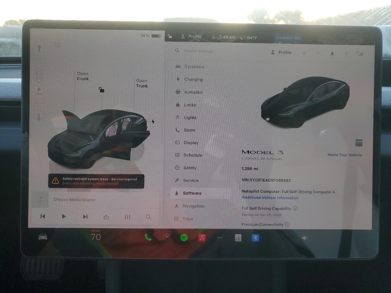 2025 Tesla Model 3 VIN: 5YJ3E1EA0SF066963 Lot: 89896415