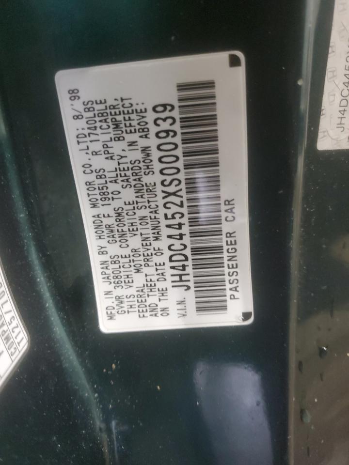 1999 Acura Integra Ls VIN: JH4DC4452XS000939 Lot: 85507175