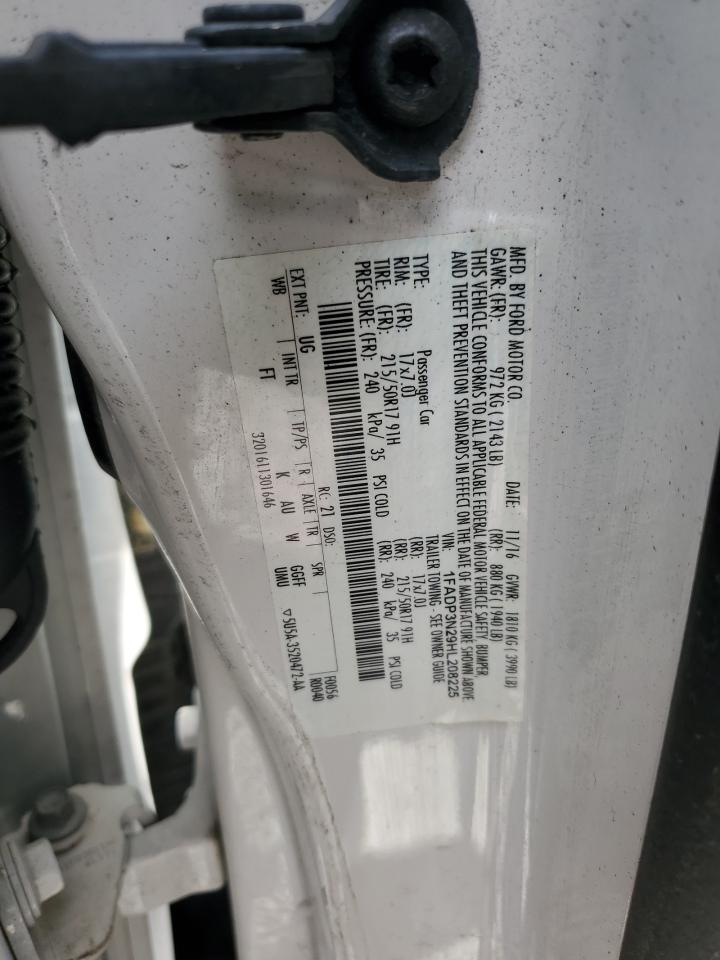 2017 Ford Focus Titanium VIN: 1FADP3N29HL208225 Lot: 84953305