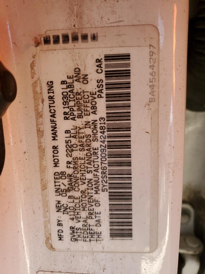 2009 Pontiac Vibe Gt VIN: 5Y2SR67009Z424813 Lot: 85699785