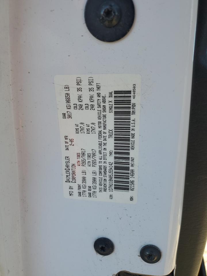 2005 Dodge Ram 1500 St VIN: 1D7HU18N05J594142 Lot: 82609445