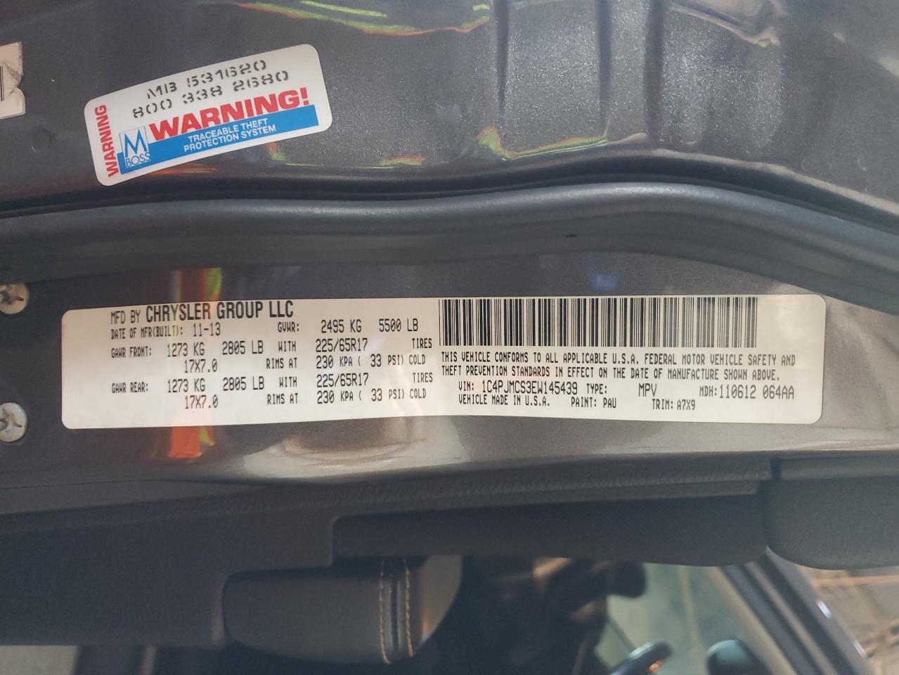 2014 Jeep Cherokee Latitude VIN: 1C4PJMCS3EW145439 Lot: 89907745