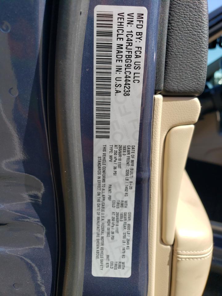 2020 Jeep Grand Cherokee Limited VIN: 1C4RJFBG9LC444238 Lot: 86697925