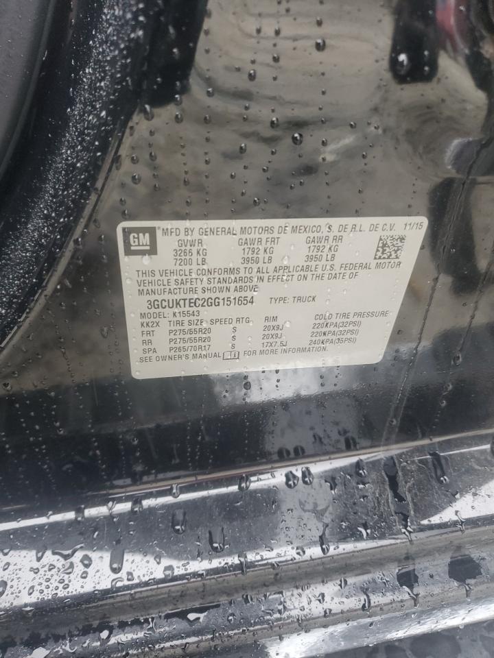 2016 Chevrolet Silverado K1500 High Country VIN: 3GCUKTEC2GG151654 Lot: 81837595