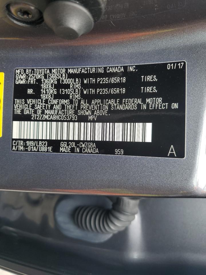 2017 Lexus Rx 350 Base VIN: 2T2ZZMCA8HC053793 Lot: 82199075