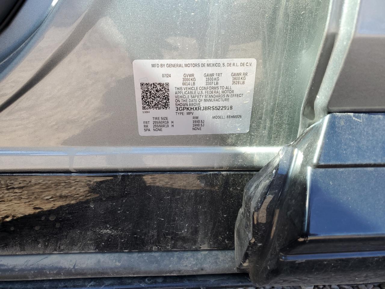 2024 Honda Prologue Tour VIN: 3GPKHXRJ8RS522918 Lot: 84017365