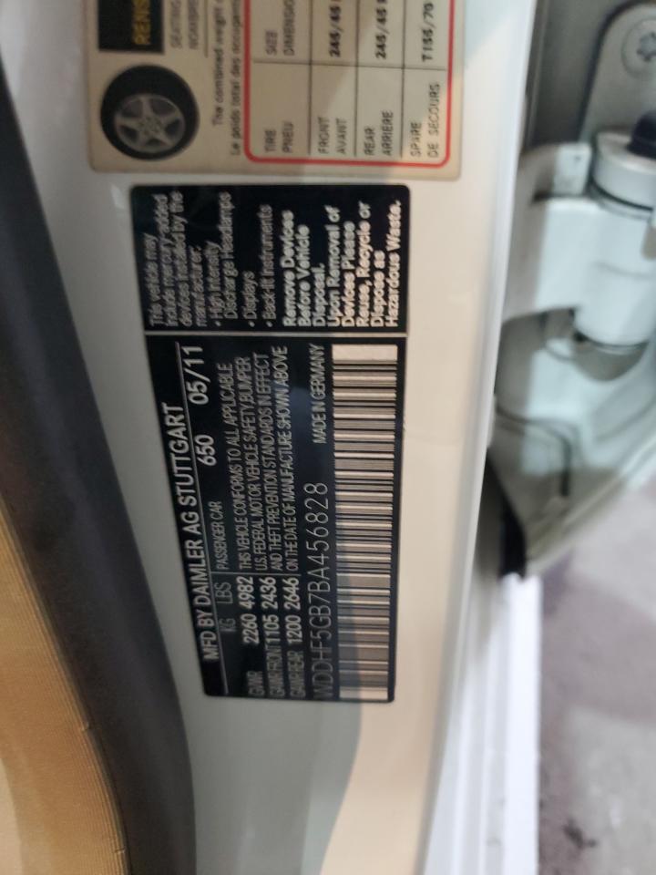 2011 Mercedes-Benz E 350 VIN: WDDHF5GB7BA456828 Lot: 90371465