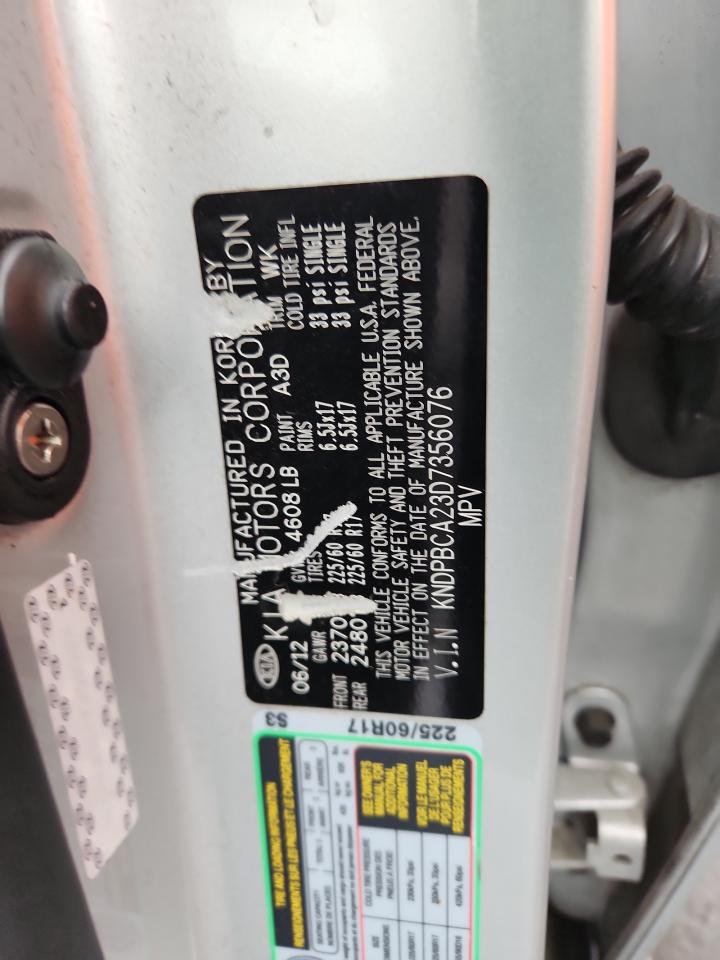 2013 Kia Sportage Lx VIN: KNDPBCA23D7356076 Lot: 85917675