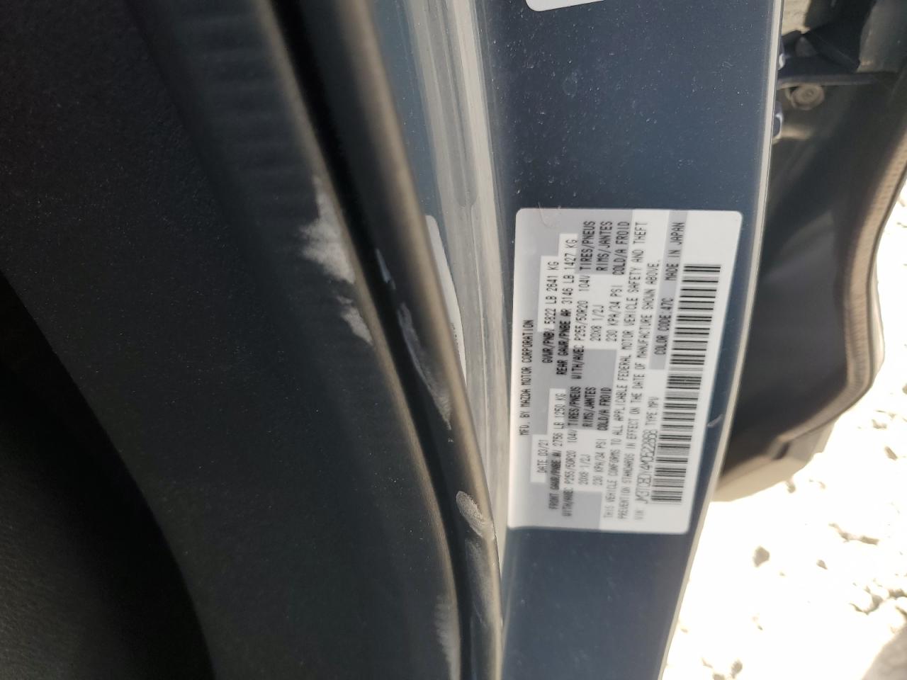 2021 Mazda Cx-9 Grand Touring VIN: JM3TCBDY4M0522868 Lot: 85382575