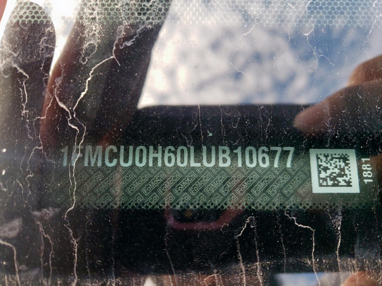 2020 Ford Escape Sel VIN: 1FMCU0H60LUB10677 Lot: 85830655