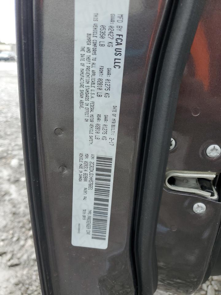 2017 Dodge Charger Sxt VIN: 2C3CDXJG1HH576651 Lot: 85418915