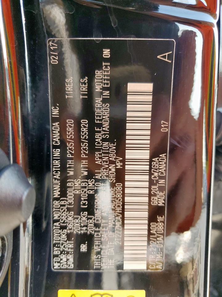 2017 Lexus Rx 350 Base VIN: 2T2ZZMCA7HC058080 Lot: 84274415