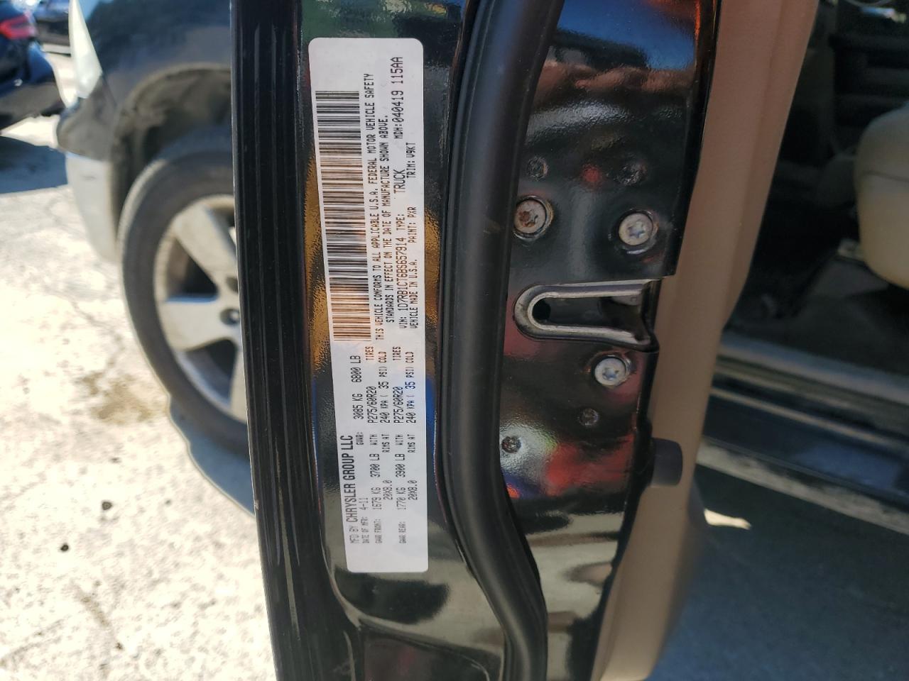 2011 Dodge Ram 1500 VIN: 1D7RB1CT6BS657914 Lot: 82471445