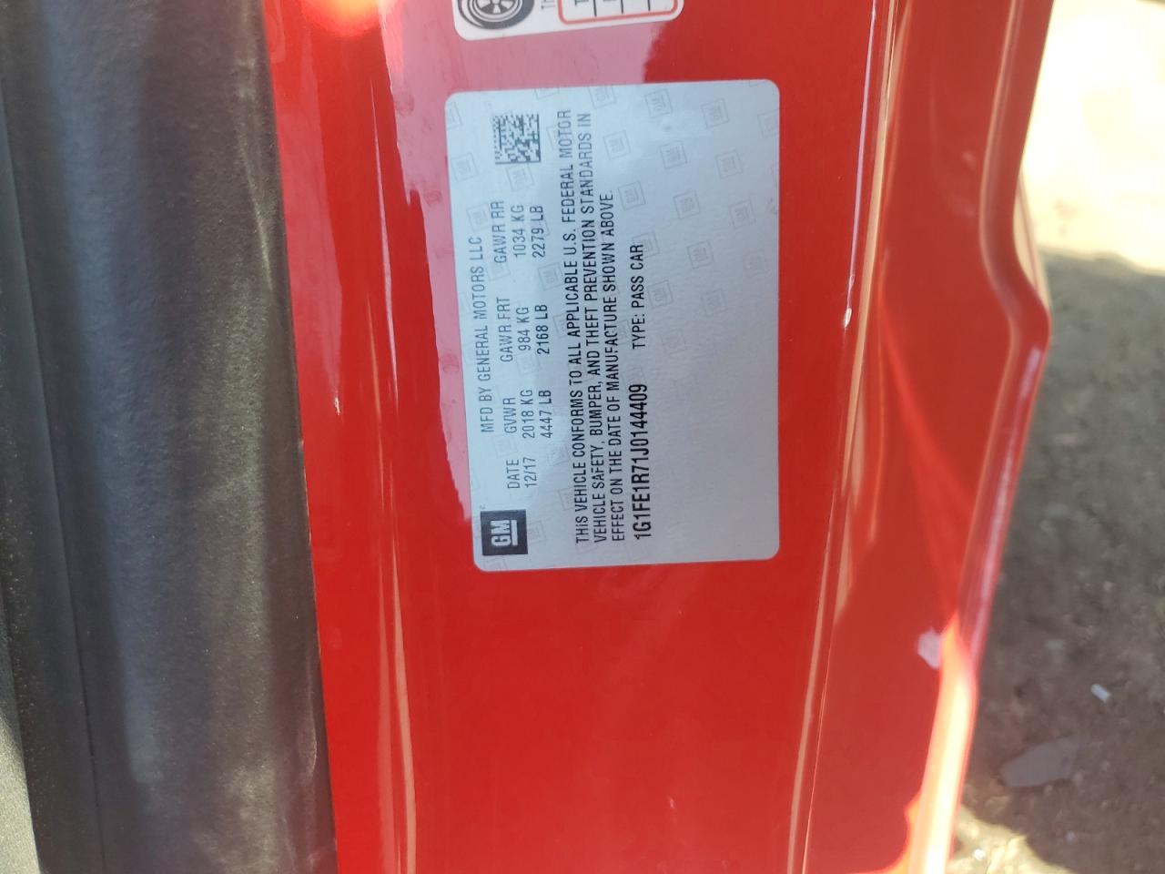 2018 Chevrolet Camaro Ss VIN: 1G1FE1R71J0144409 Lot: 86530995