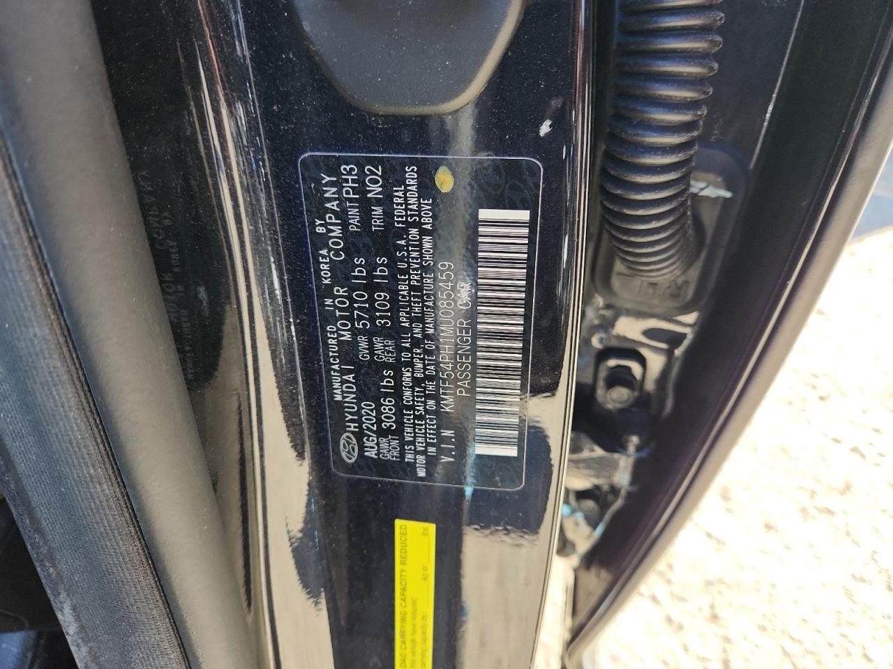 2021 Genesis G90 Ultimate VIN: KMTF54PH1MU085459 Lot: 90931505