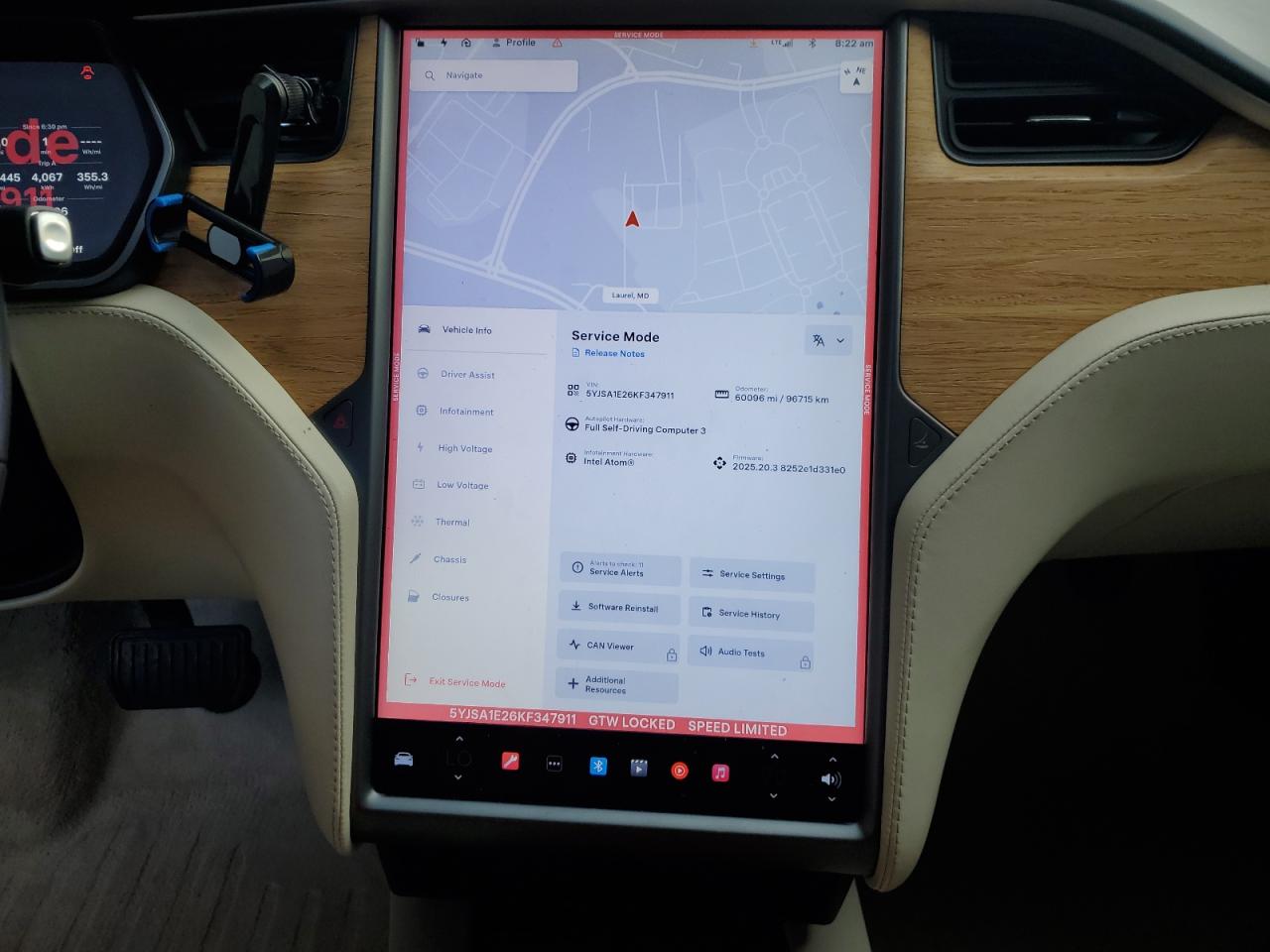 2019 Tesla Model S VIN: 5YJSA1E26KF347911 Lot: 86140025