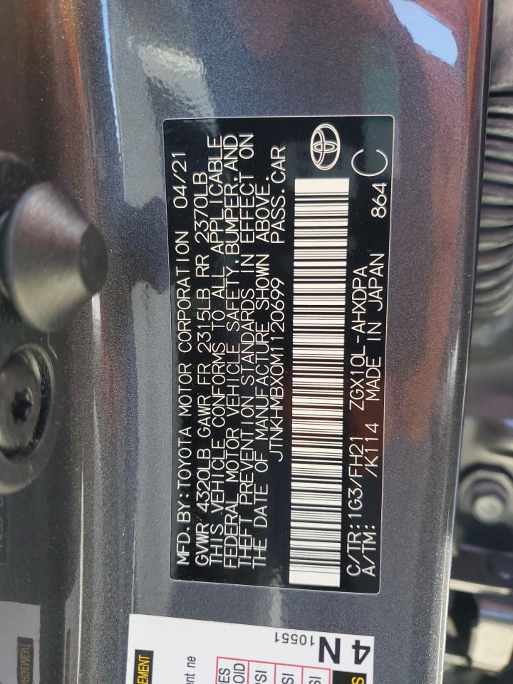 2021 Toyota C-Hr Xle VIN: JTNKHMBX0M1120699 Lot: 82206185