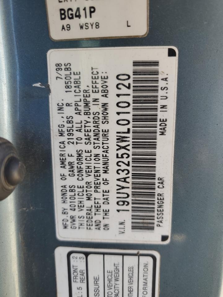 1998 Acura 2.3Cl VIN: 19UYA325XWL010120 Lot: 82361445