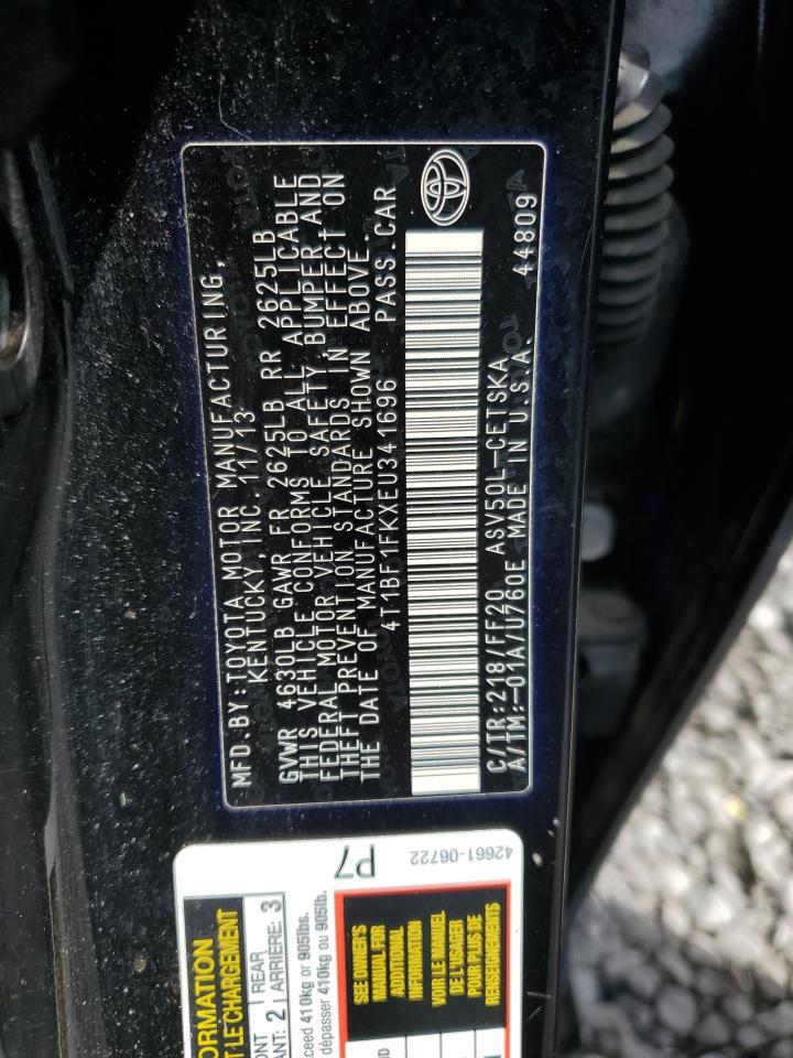 2014 Toyota Camry L VIN: 4T1BF1FKXEU341696 Lot: 82288695