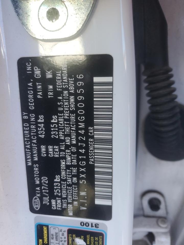 2021 Kia K5 Lxs VIN: 5XXG14J24MG009596 Lot: 90259865