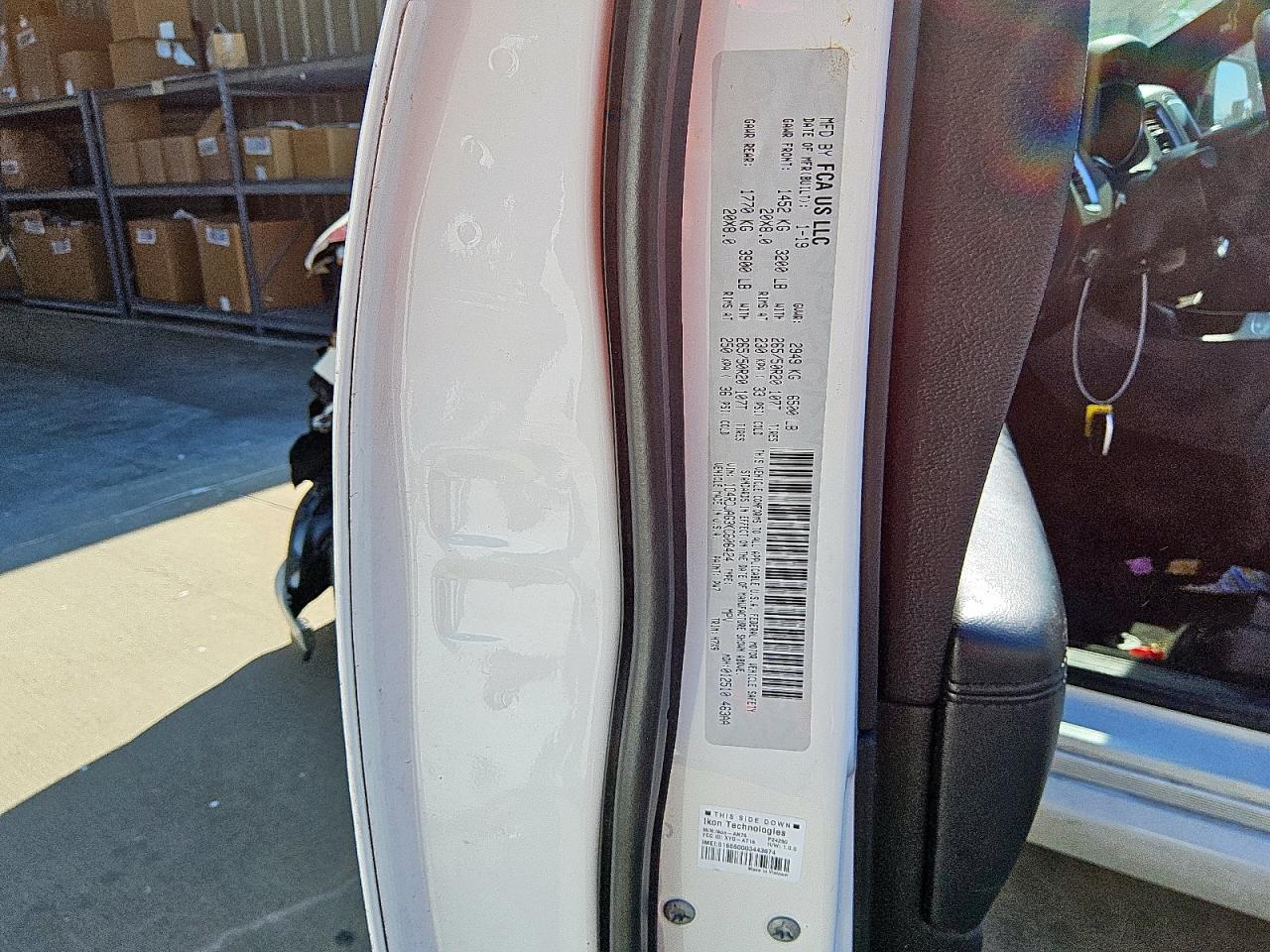 2019 Dodge Durango Sxt VIN: 1C4RDJAG3KC606424 Lot: 84977085