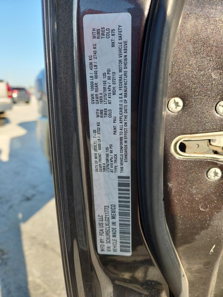 2020 Ram 2500 Tradesman VIN: 3C6UR5CLXLG211773 Lot: 85845575