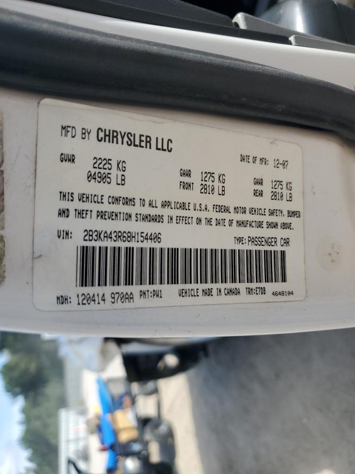 2008 Dodge Charger VIN: 2B3KA43R68H154406 Lot: 85386205