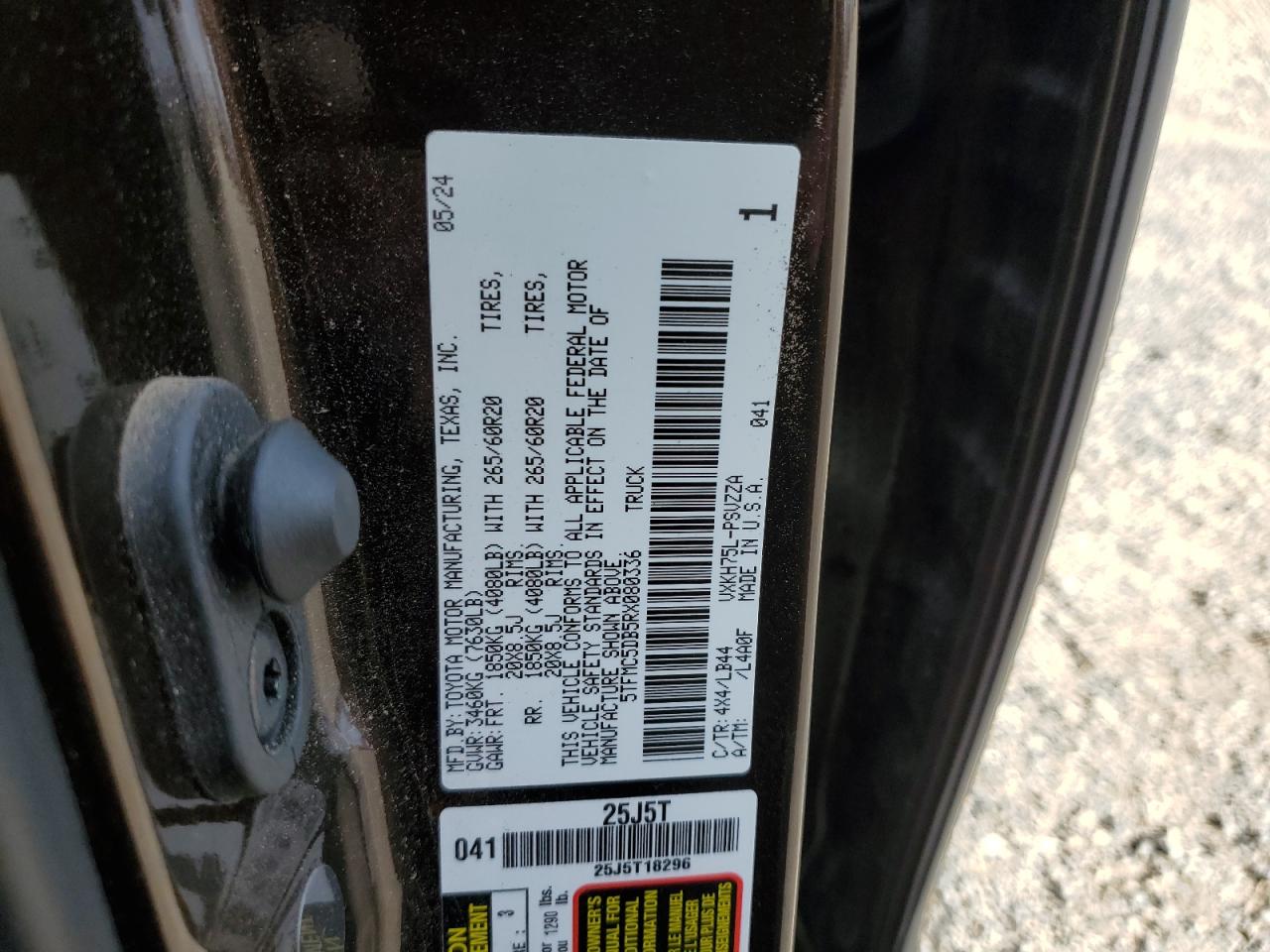 2024 Toyota Tundra Crewmax Platinum VIN: 5TFMC5DB5RX080336 Lot: 85373315