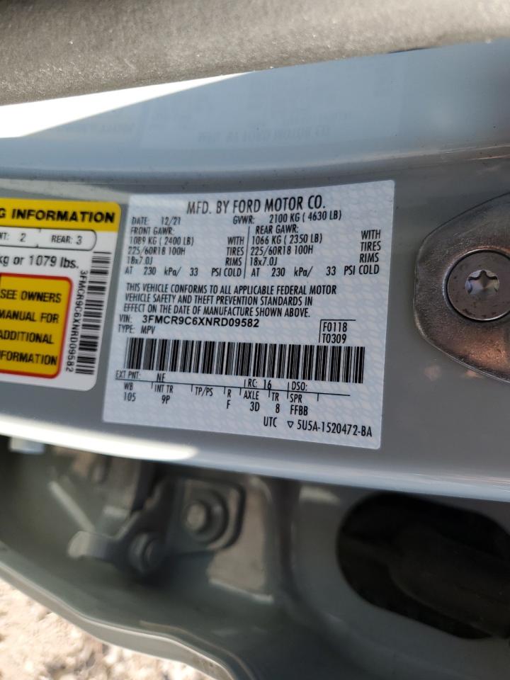 2022 Ford Bronco Sport Outer Banks VIN: 3FMCR9C6XNRD09582 Lot: 84721145