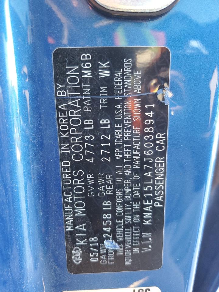 2018 Kia Stinger VIN: KNAE15LA7J6038941 Lot: 89447085